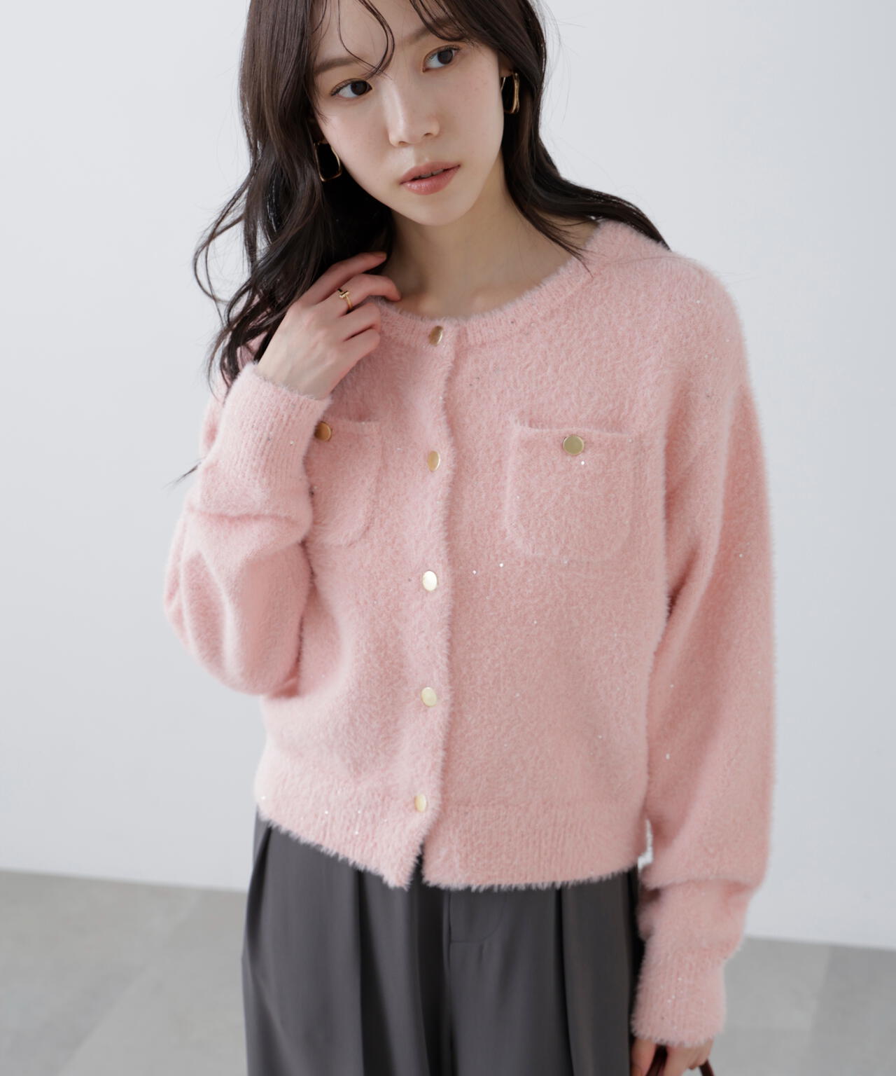 MFM】金ボタンへアリースパンコールニットカーディガン | FREE'S MART