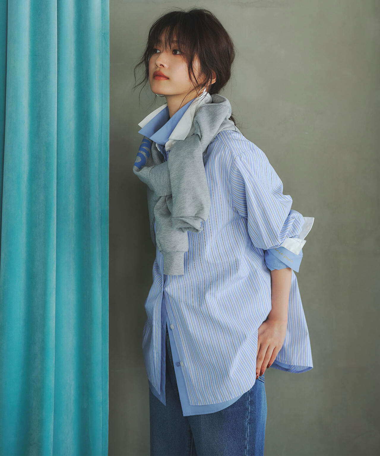 岸本セシルさん着用】【小室安未さん着用】クレリックシャツ | N