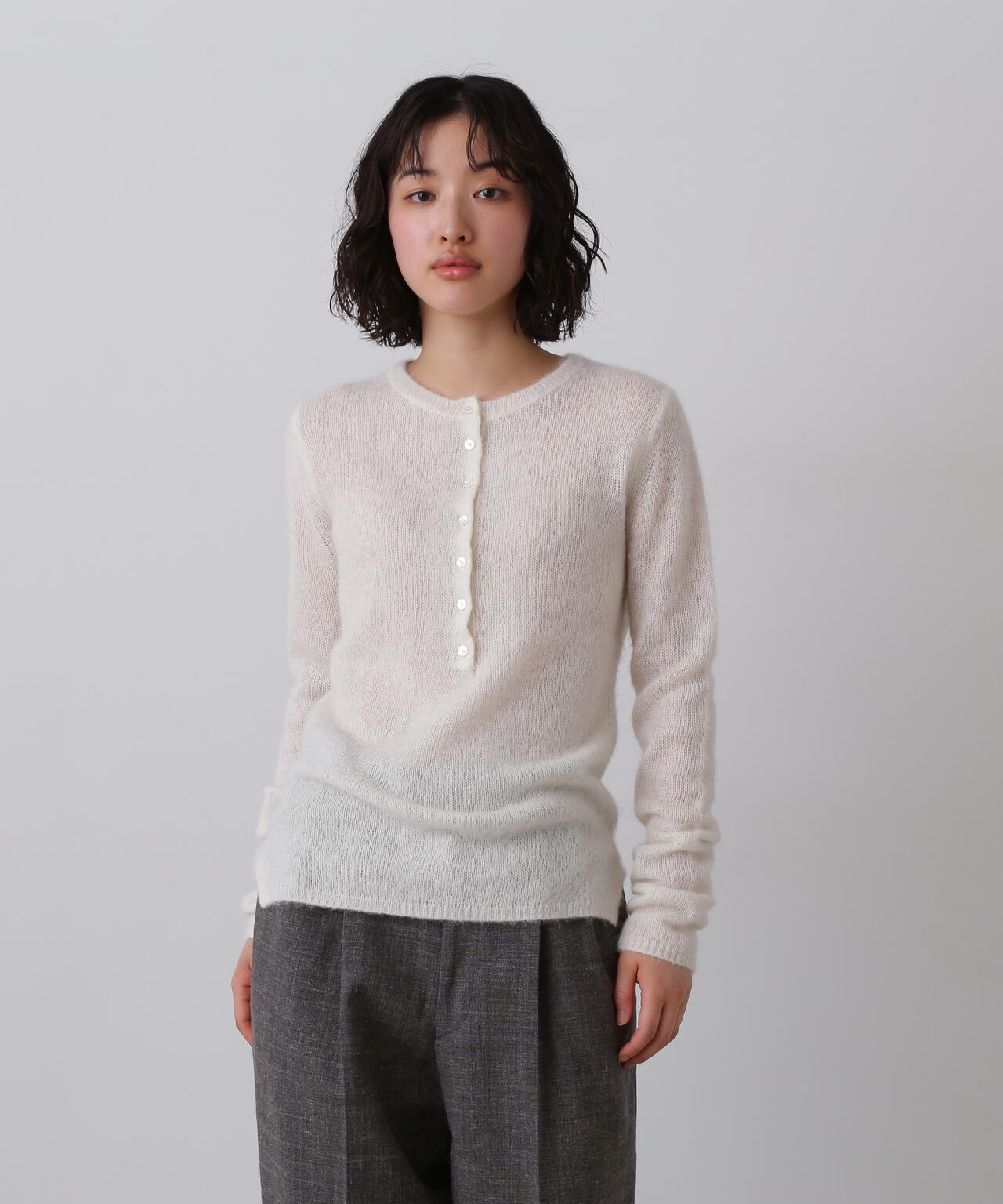 YLEVE / FAIRY ALPACA KNIT HENLY NECK | YLÈVE（イレーヴ） ｜【公式