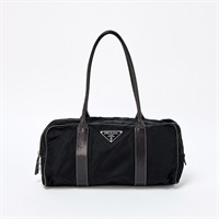 PRADA RE-NYLON ショルダーバッグ ブラック シルバー テスート