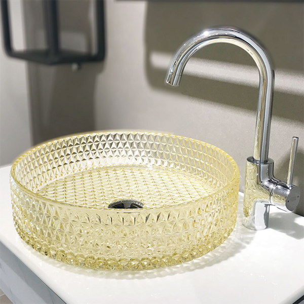 洗面ボウル クリアガラス S-B004｜おしゃれな洗面ボウル(洗面器)通販