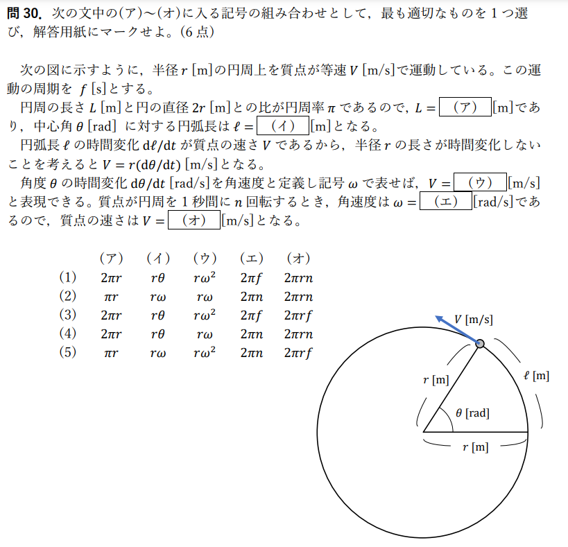航空大学校過去問【2024年度(令和6年度) 総合partⅡ 解答・解説