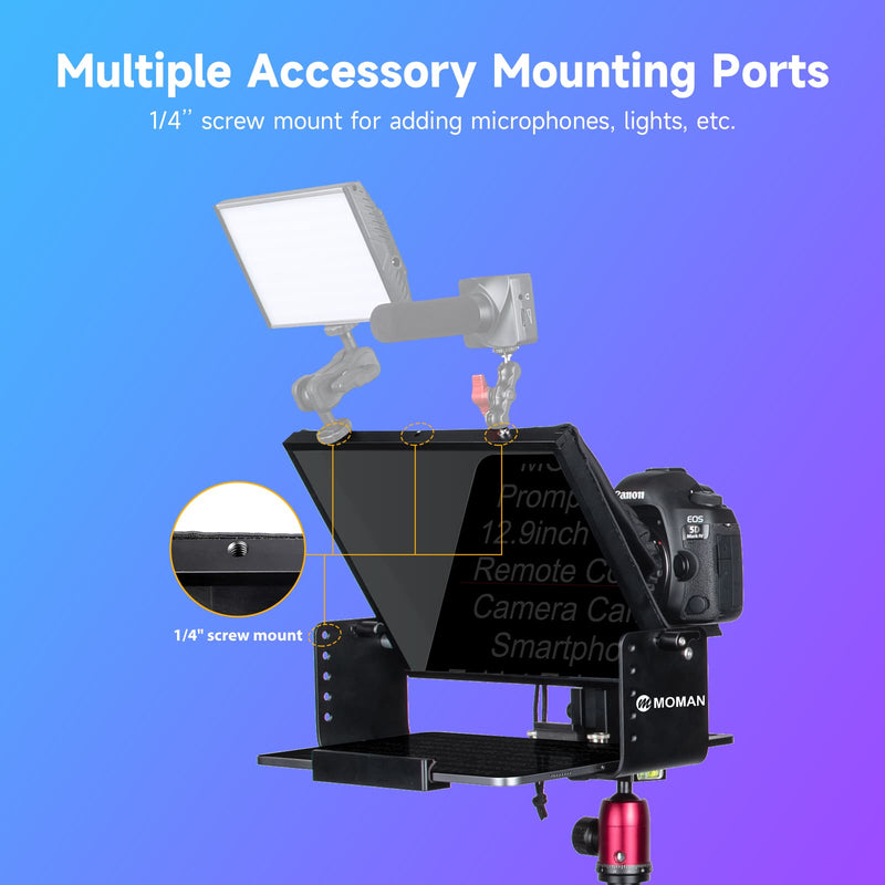 Best Professional Teleprompter for Video Moman MT12 | Moman