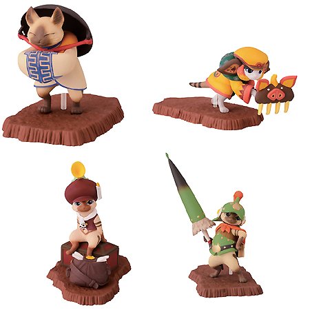 一番くじ モンハン4 K賞 カードスタンドフィギュア4体セット