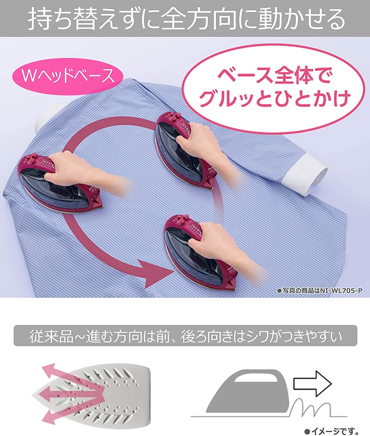 徹底検証】コードレススチームWヘッドアイロン NI-WL405-Wのレビュー