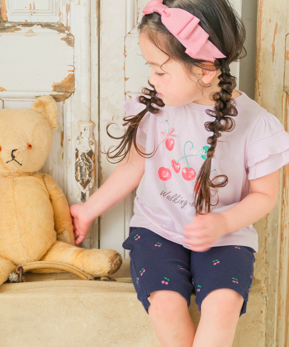 さくらんぼ柄 プリント パンツ｜ベビー・子供服 通販 moononnon むー