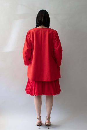 Yves Saint Laurent Red Cotton Blend Trapeze Coat – Moore Vintage