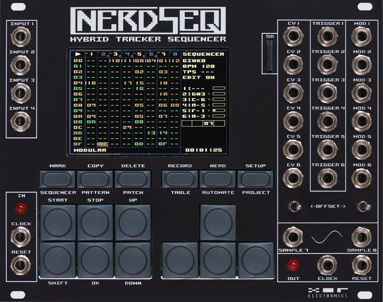 XOR Electronics Nerdseq Black Aluminium Front | ModularGrid