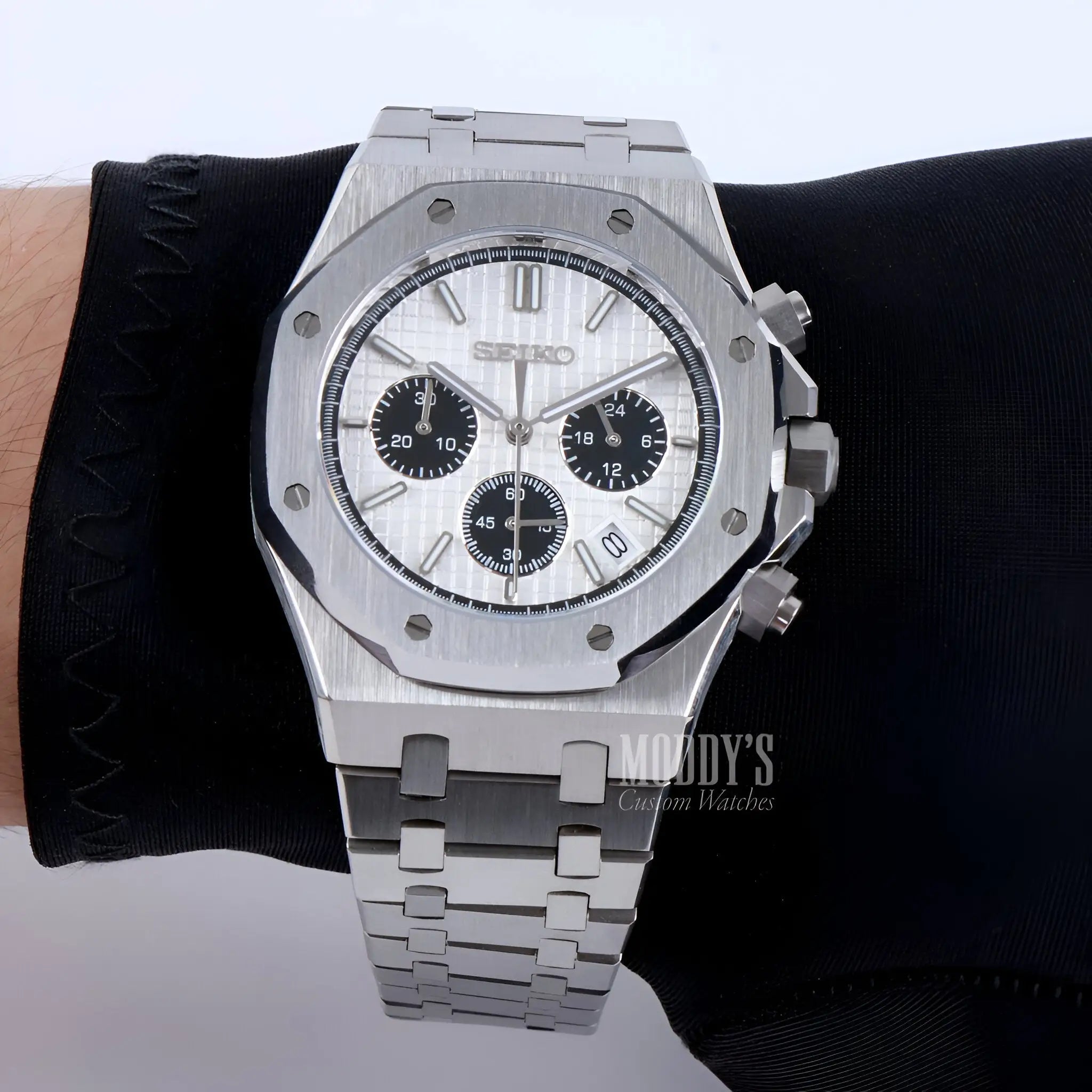 Seiko Mod Royal Oak: 41mm, VK63 Hybrid Movement, Sapphire Glass – MCW
