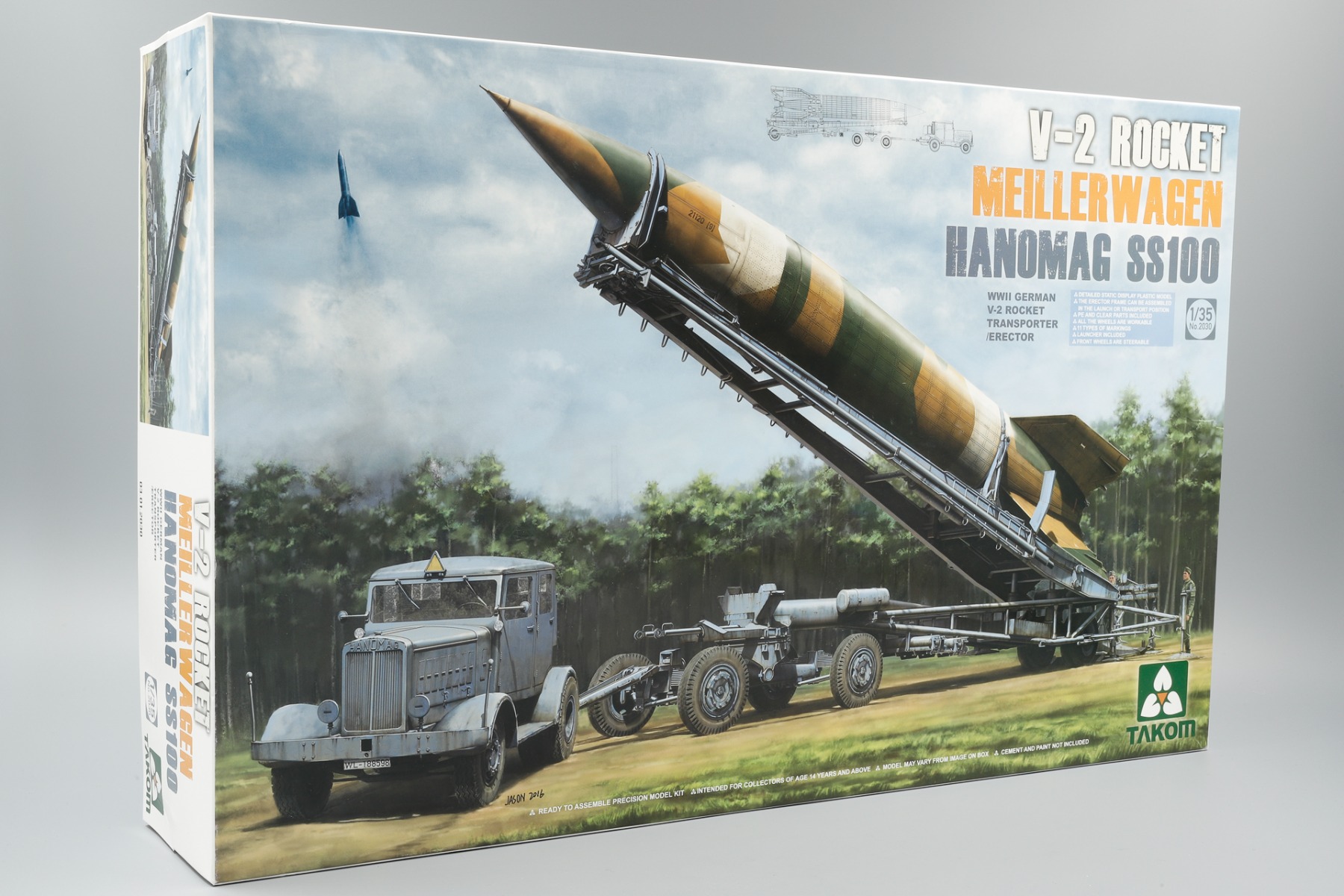 TAKOM2030 V-2 Rocket Meillerwagen Hanomag SS100 WWII German V-2