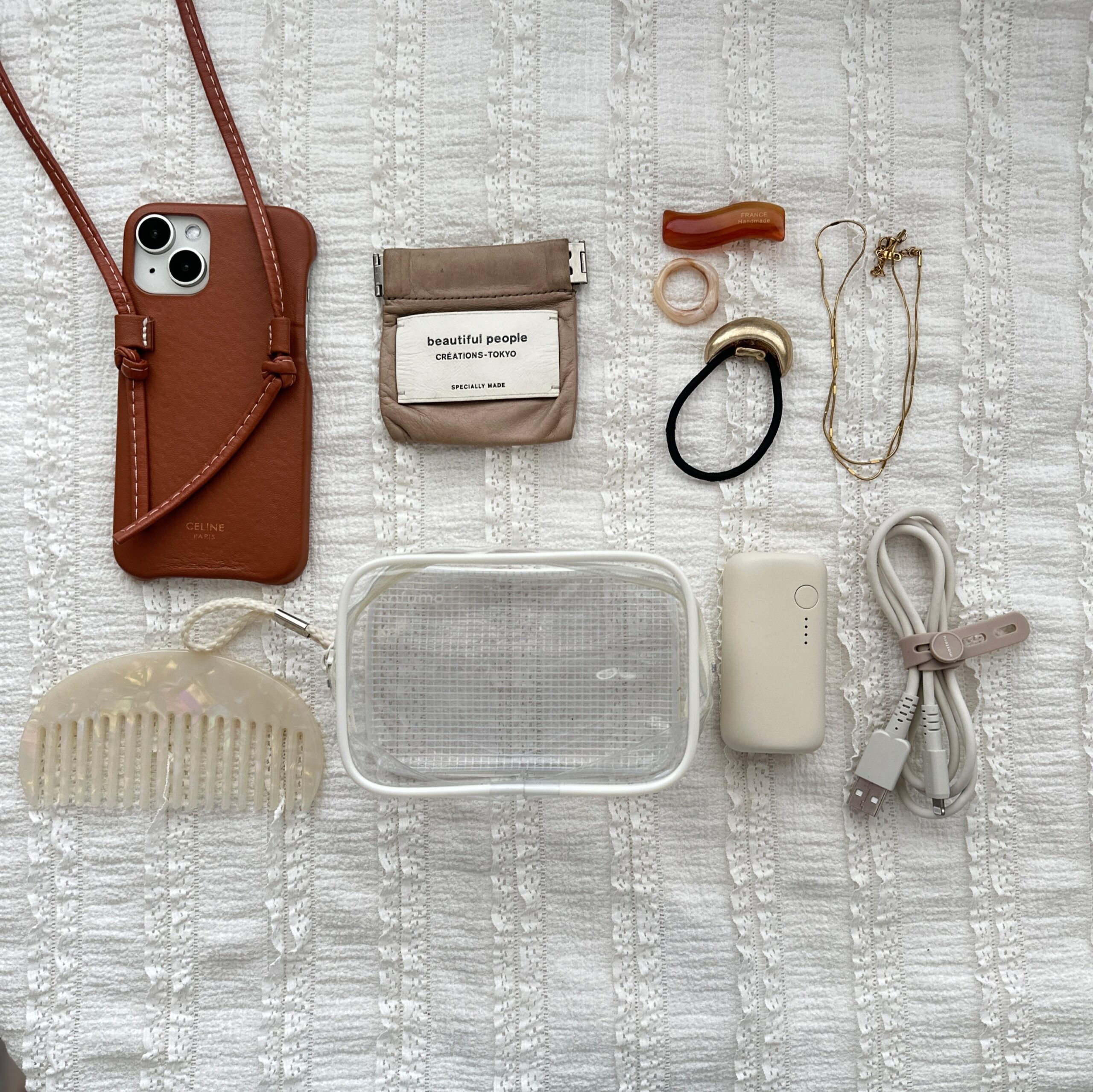 sofumo×Kept クリアガジェットポーチ 自立 全3色（MOT-ACCPCH01