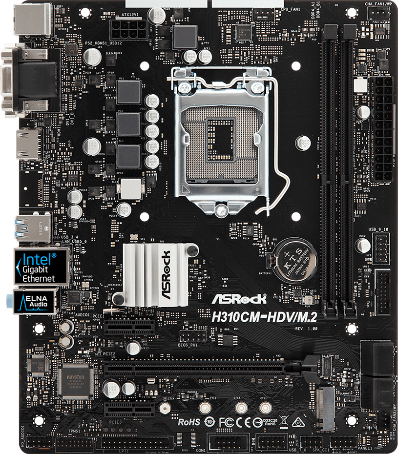 Asrock H310CM-HDV/M.2 - Motherboard Specifications On MotherboardDB