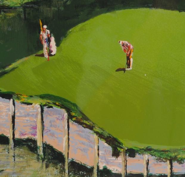 シルクスクリーンの版画でマーク・キングが制作したゴルフの絵「TPC