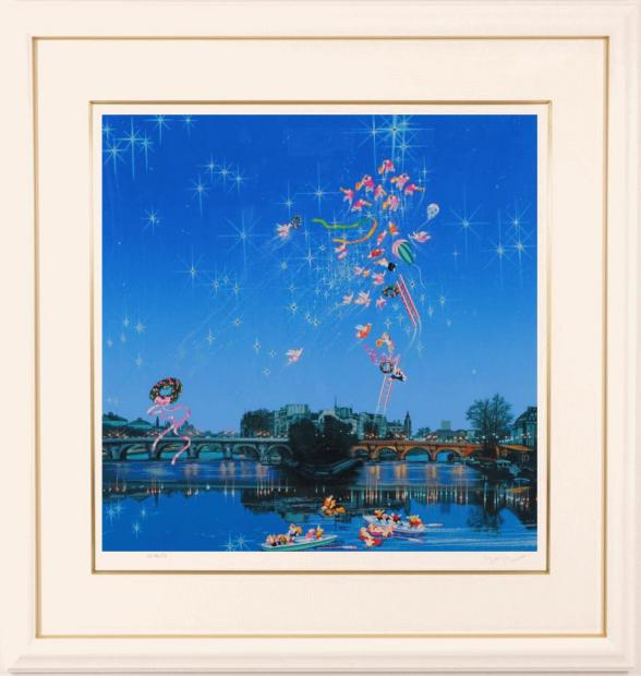 ヒロ・ヤマガタがシルクスクリーンの版画で制作したインテリアの絵画