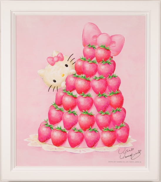 キティちゃんの絵をシルクスクリーンの版画で制作した山口裕子のキティ