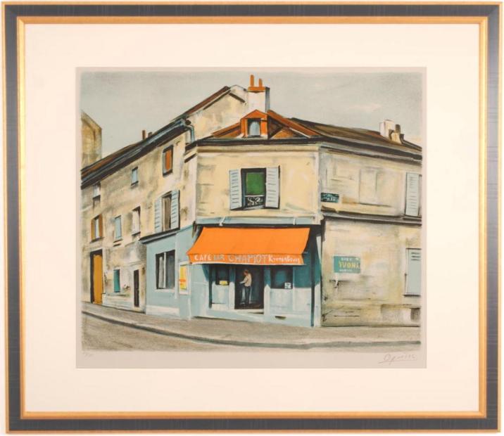 インテリアの絵画をリトグラフの版画で制作した荻須高徳のインテリアの