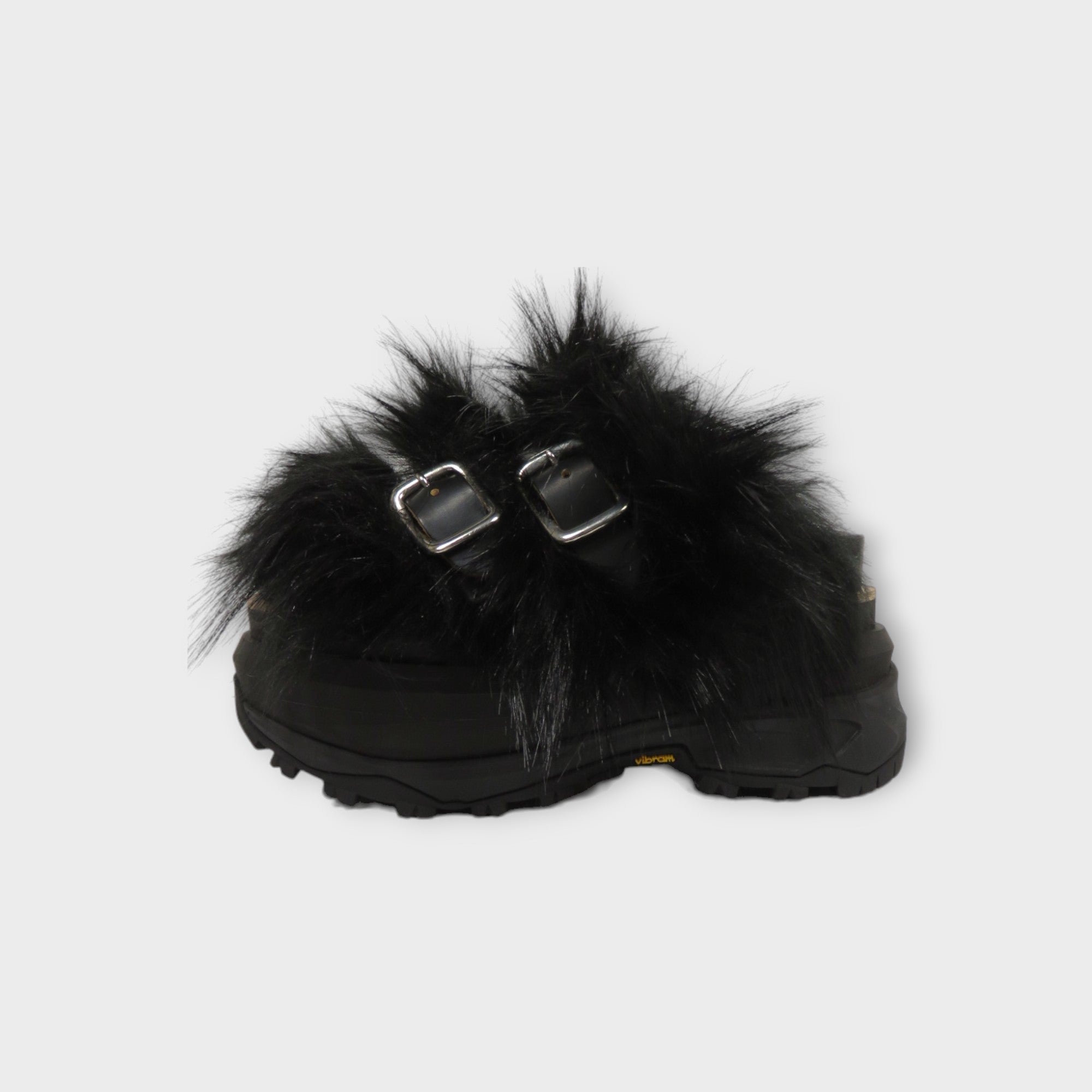 sacai Faux Fur Sandals – mou by ACROPOLIS