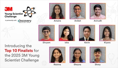 3M Young Scientist Challenge announces 2025 national finalists