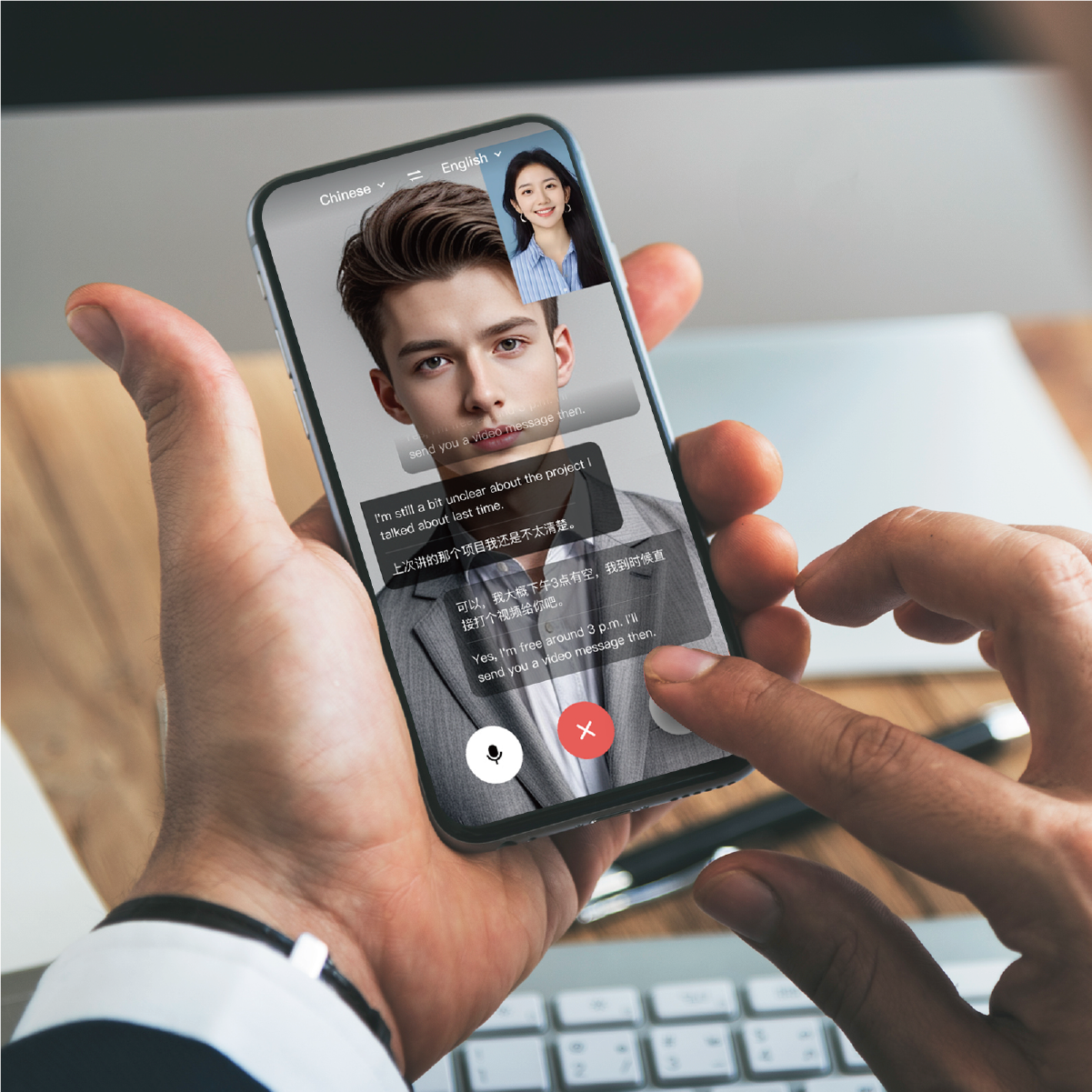 ✨希少✨MMEETT AI名刺｜NFC対応｜会議録音・翻訳 ピンク MMEETT、正式