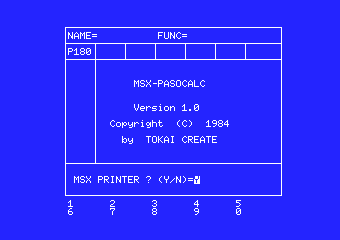 Tagoo : MSXソフトウエア検索 : MSXパソカルク