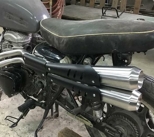 W650 スクランブラー アップマフラー フルエキ オメガレーサー