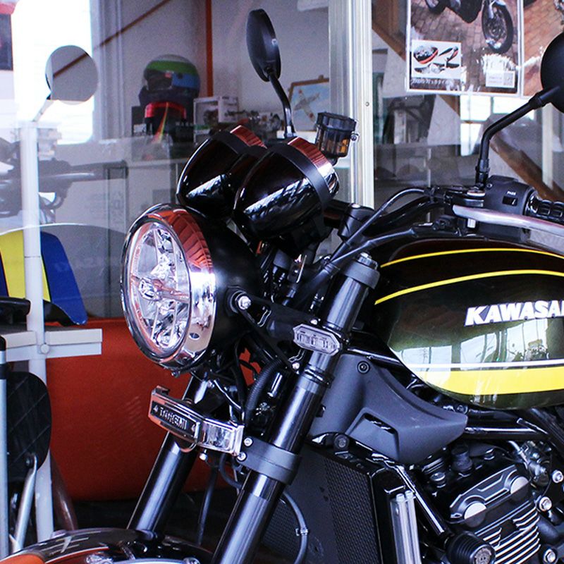 カワサキ Z900RS ヘッドライトアップステーキット(ブラック) DOREMI