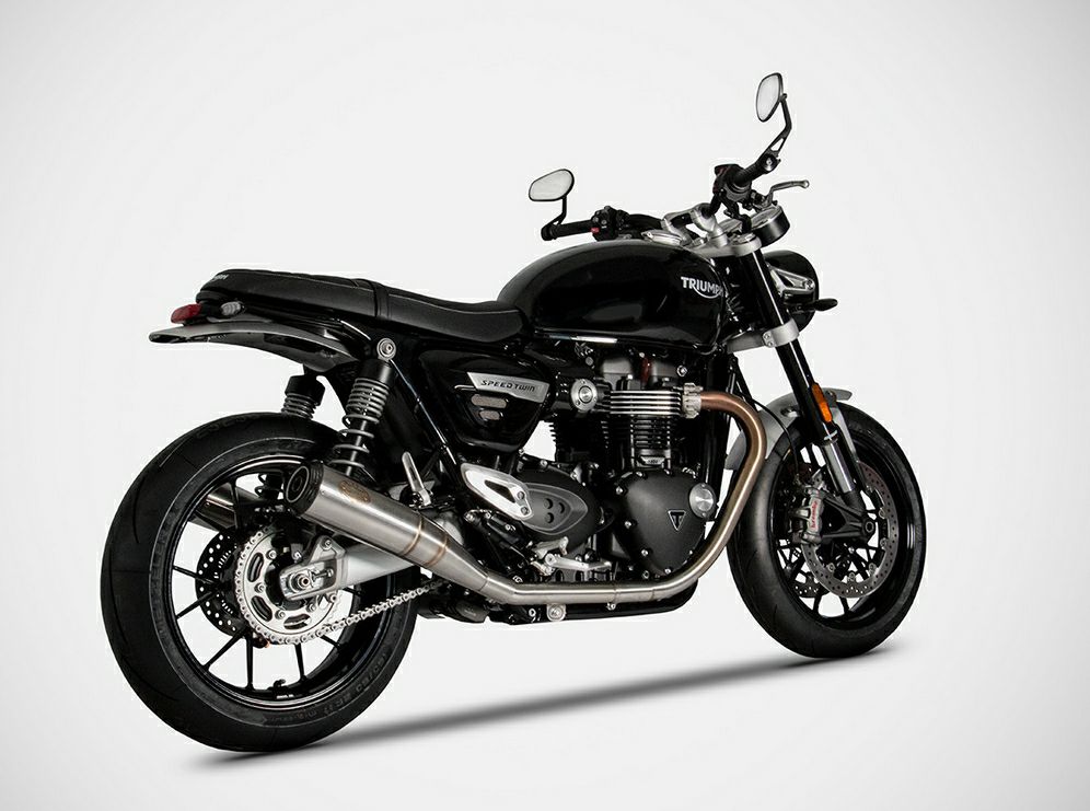 スピードツイン1200 スラクストン1200 スリップオンマフラー カーボン