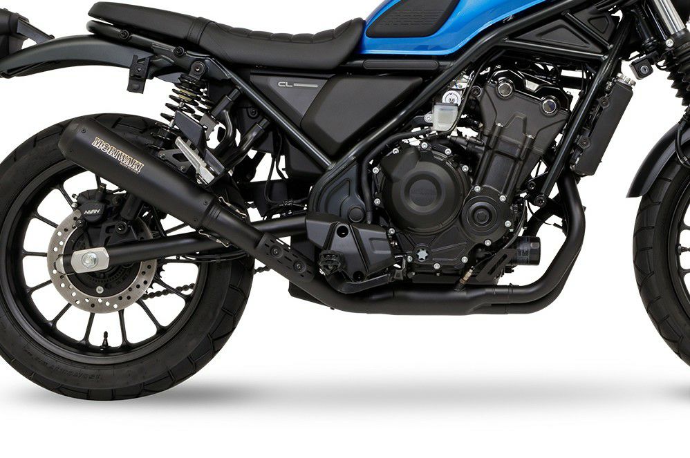 ホンダ CL500 フルエキゾーストマフラー SHORT MEGAPHONE BLACK