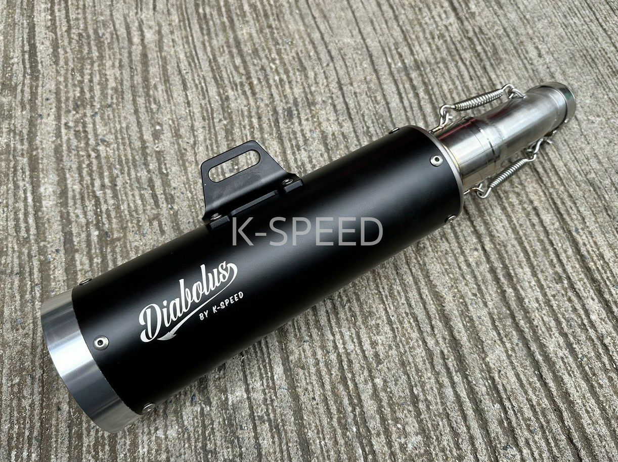 レブル250/500 スリップオンマフラー Diabolus ステンレス/ブラック K