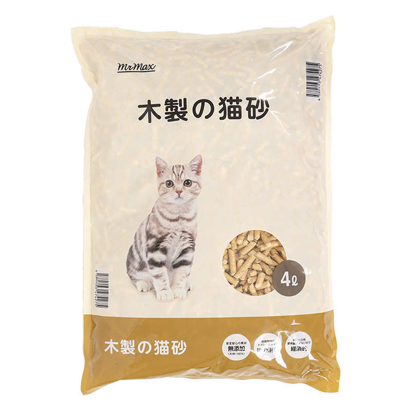 ナチュラルウッドチップ 天然素材の猫砂4L ｜ ミスターマックス