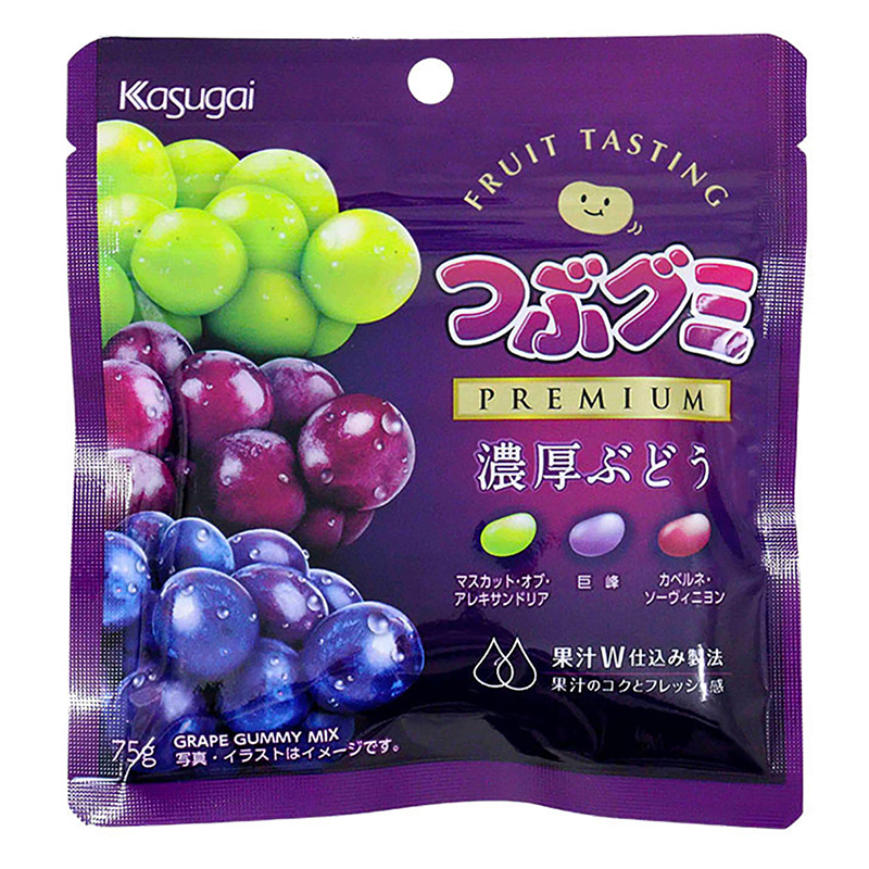 つぶグミプレミアム濃厚ぶどう 75g ｜ ミスターマックスオンラインストア