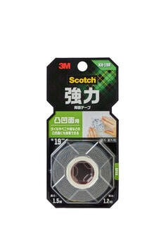 スコッチ® 強力両面テープ 凸凹面用 KH-19R, 灰, 19 mm x 1.5 m, 60 巻