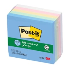 ポスト・イット® ノート カラーキューブ 再生紙 CP-33SE, 多色アソート