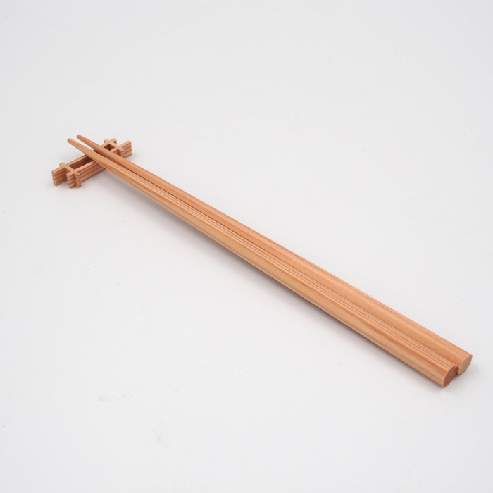 大湊文吉商店秋田杉の八角箸 －手鉋仕上げ－ 組子箸置き付純国産高級