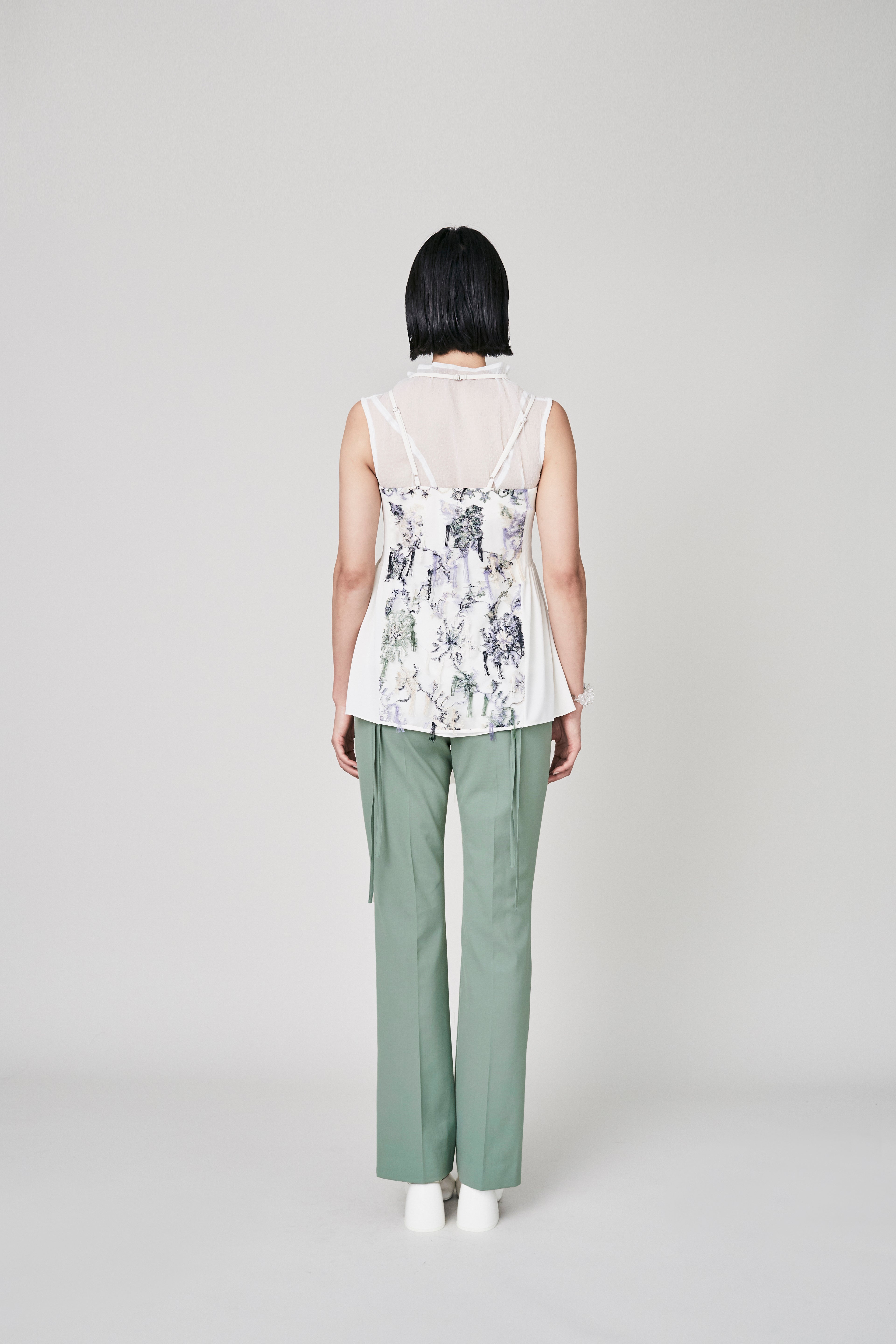 Floating flower lace camisole top (Ivory)