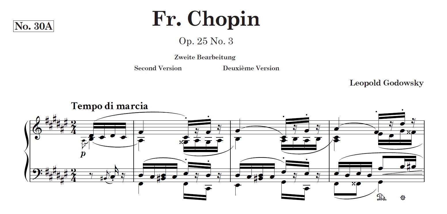 レオポルド・ゴドフスキー：ショパンのエチュードによる練習曲(未完成