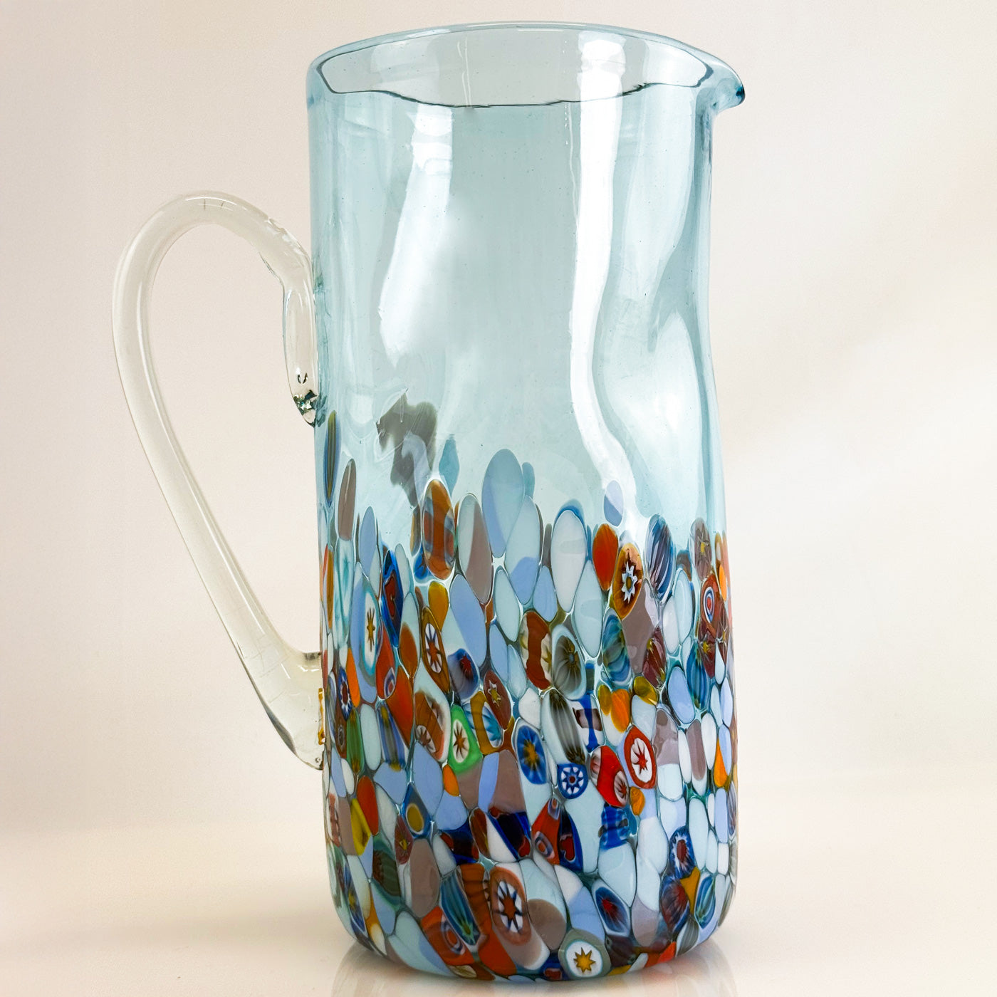 Murano Glass Drink Tumblers & Pitcher, San Marco Collection, Made in I