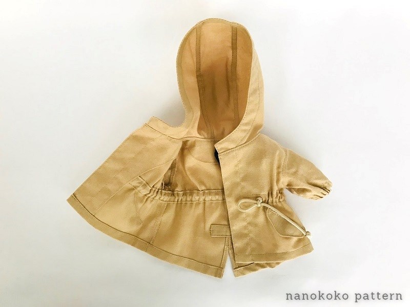 モッズコートの型紙と作り方～26cmお世話人形サイズのドール服