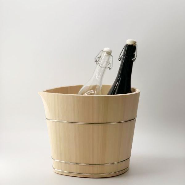 檜 シャンパンクーラー しずく | 中川木工芸 比良工房