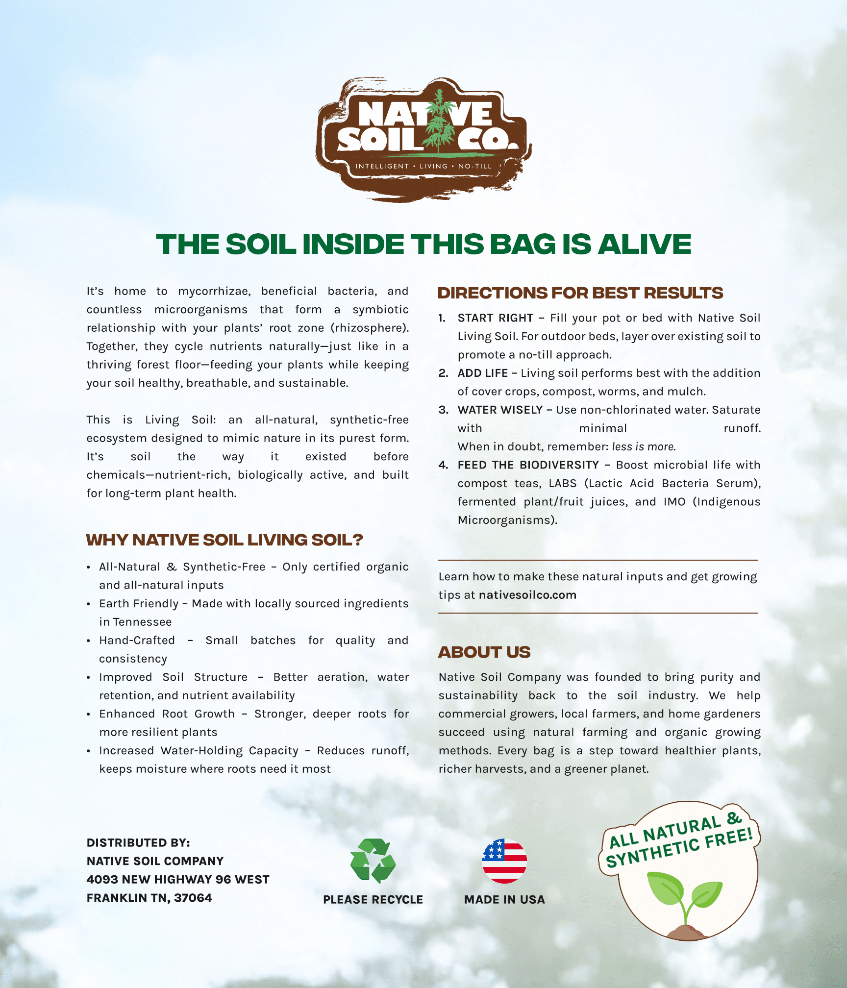 Living Soil (Super Sac) - Native Soil Company