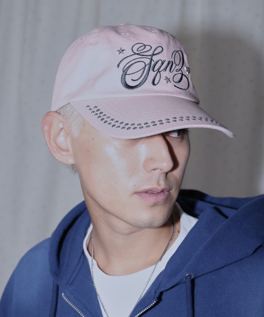 sqnz（エスキュンズ）】sqnz studs cap / キャップ 帽子 スタッズ 刺繍