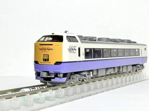 485系3000番代「白鳥」盛アオA6編成（床下グレー）が入線です。 TOMIX