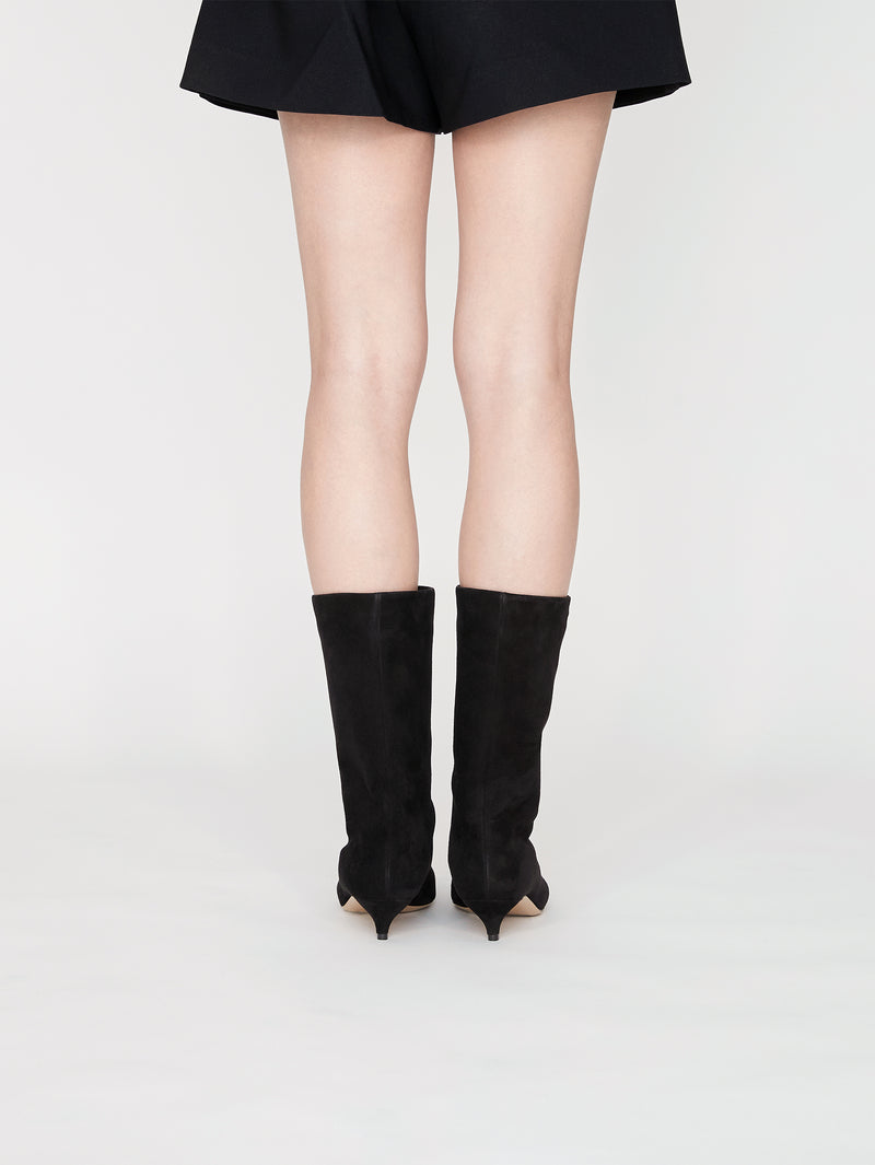 スクエアトゥースエードミドルブーツ 7321/EMA/BLACK – NEBULONI E.