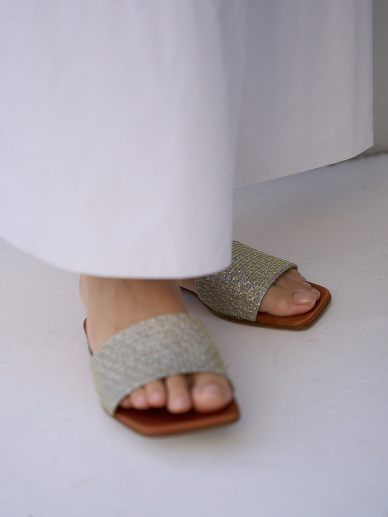 グリッターフラットスライドサンダル 7429T/GLAM – NEBULONI E.
