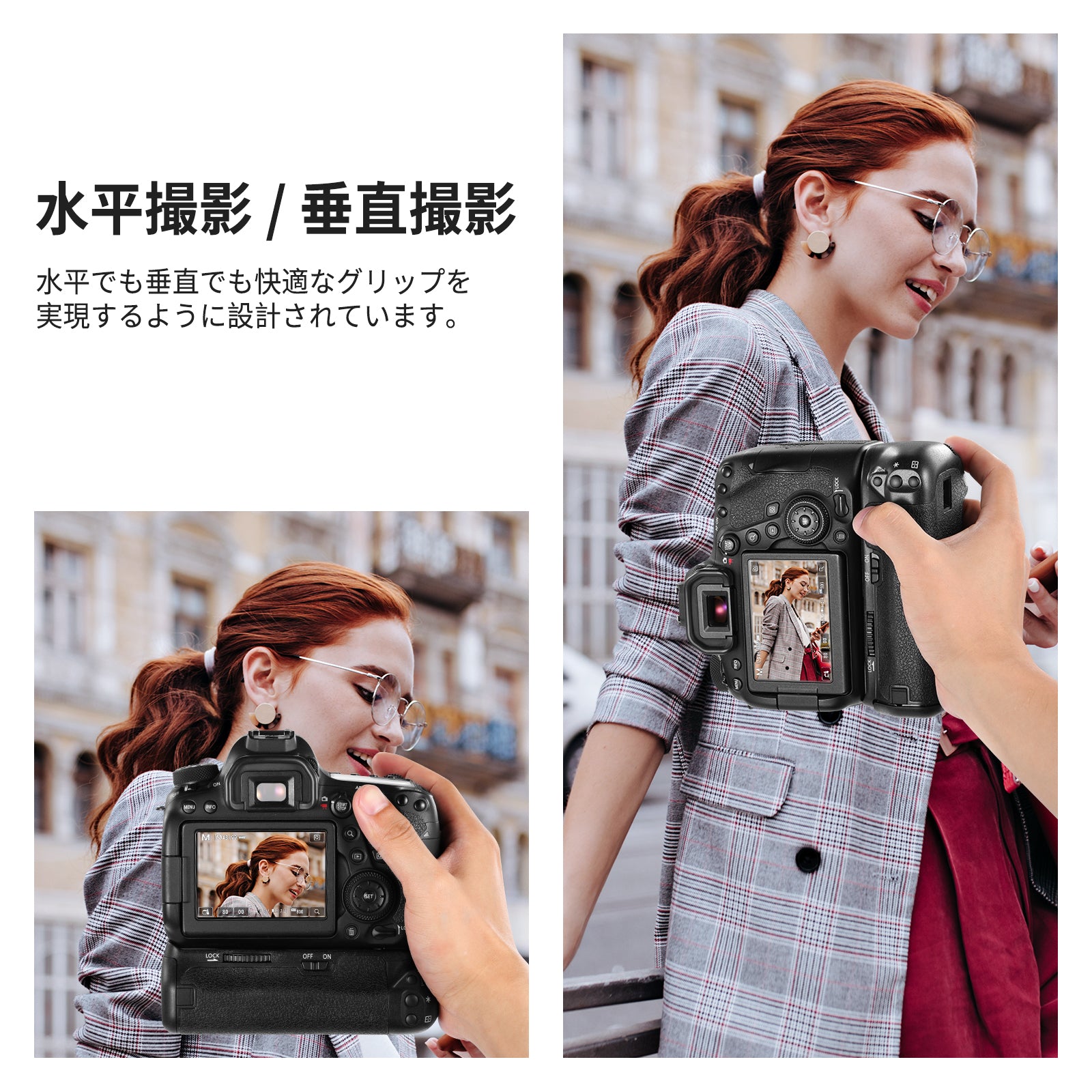 NEEWER BG-E21 交換用バッテリーグリップ Canon 6D Mark II DSLR