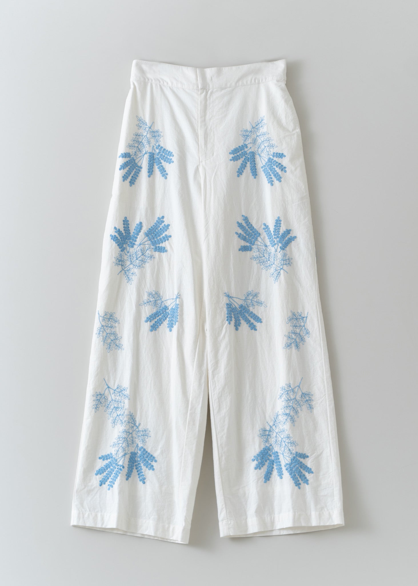 Cotton Linen Plants Embroidery Pants | Pasand by ne Quittez pas