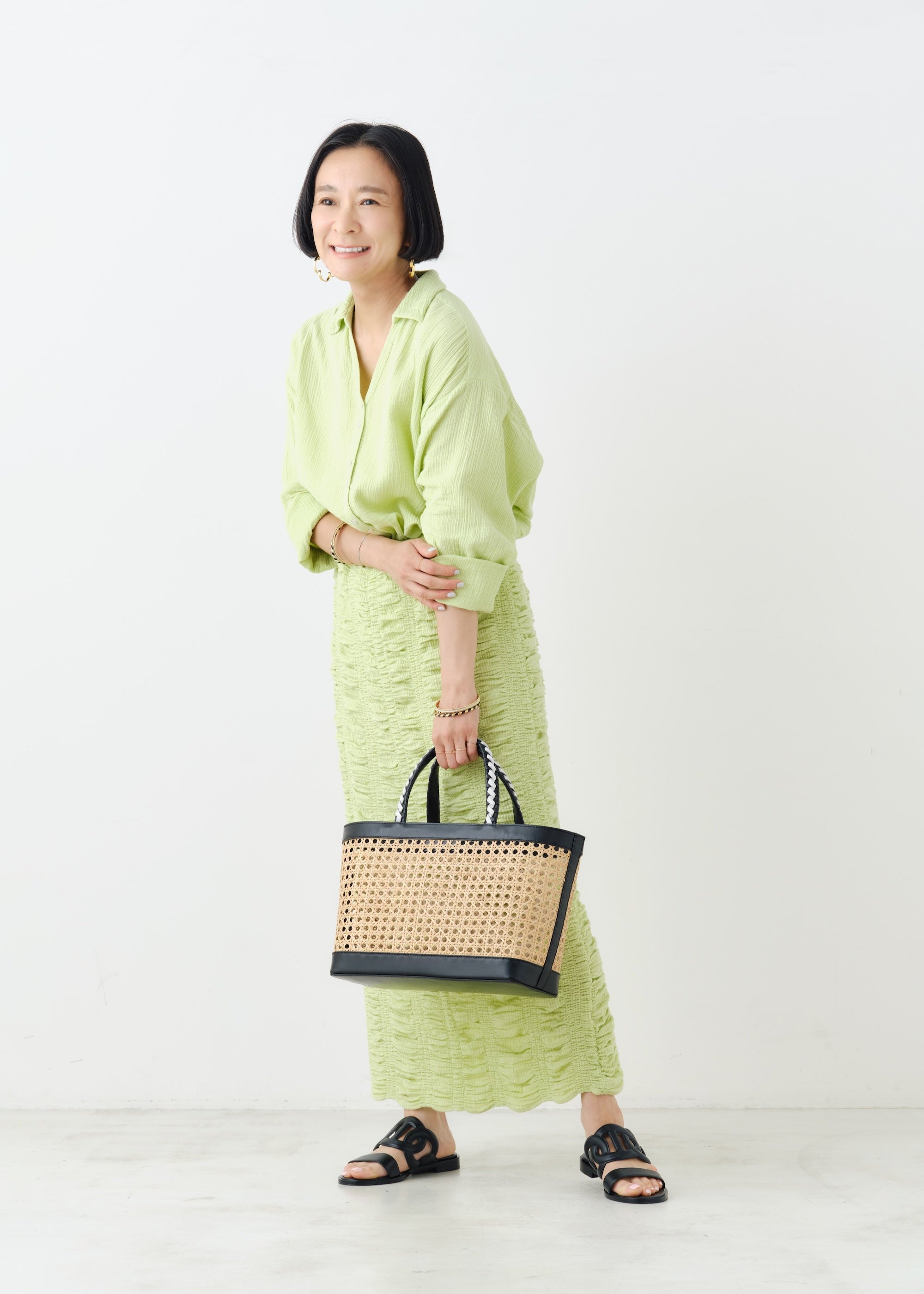 Leather Combi Basket | Pasand by ne Quittez pas | パサンドバイヌキテパ