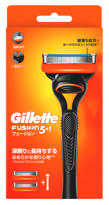 ジレット フュージョンマニュアル ホルダー 替刃2個付(替刃2個付