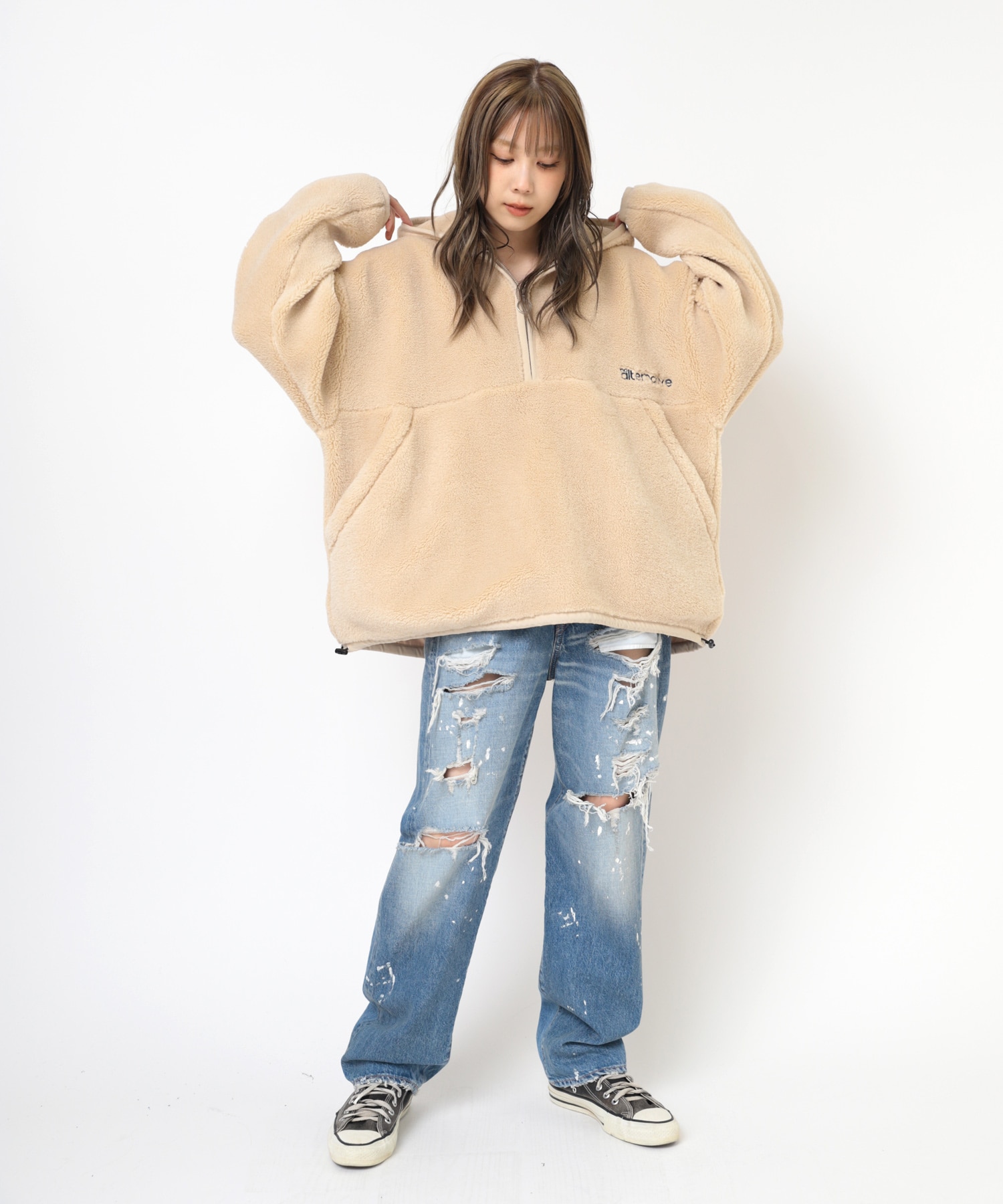 M2335 BIGボアプルオーバー(M ベージュ): トップス - RNA ONLINE STORE