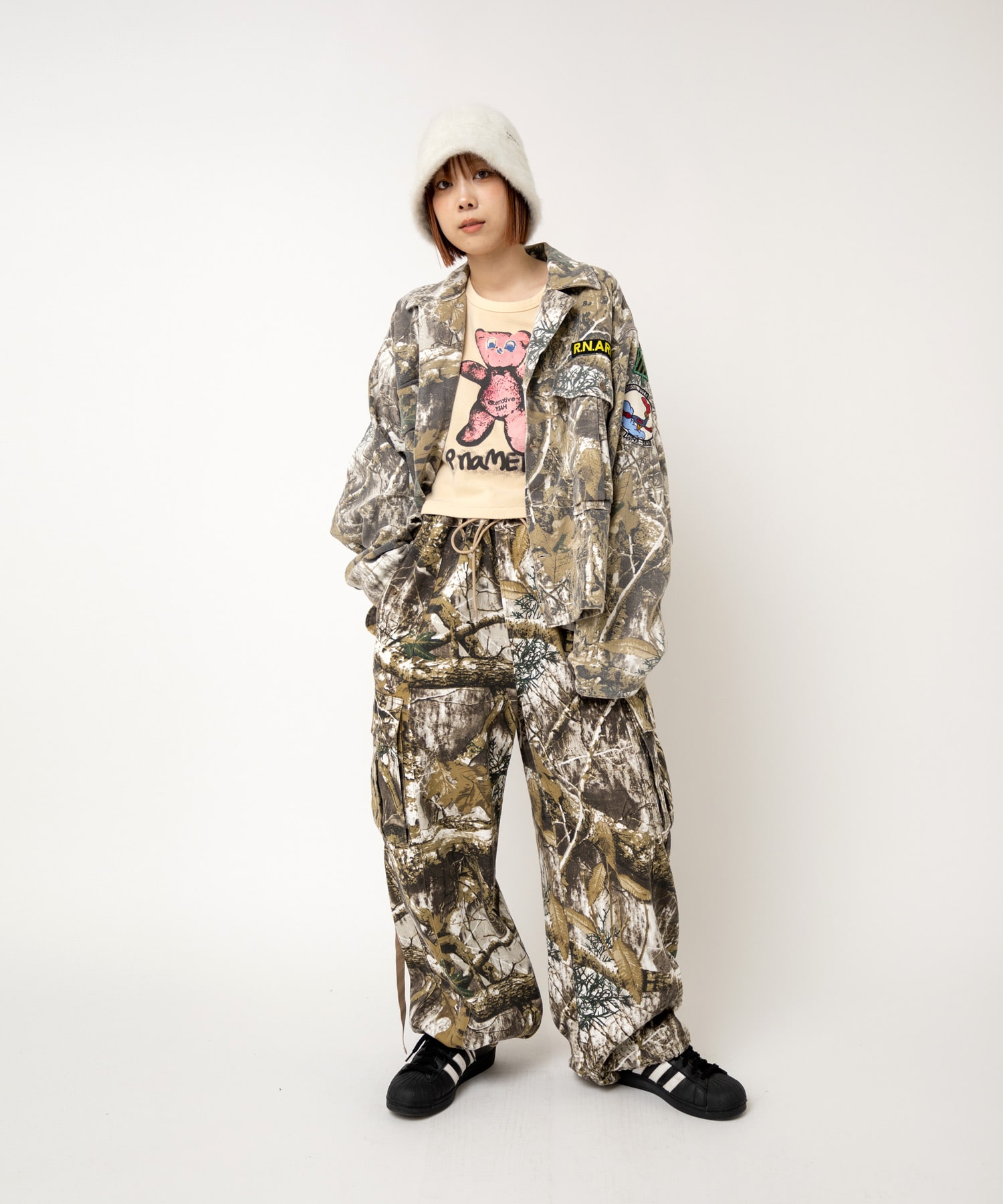 R4364 ワーク×ミリタリーリメイクパンツ(M カーキ): パンツ - RNA